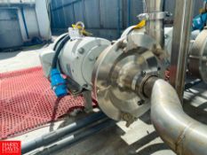 Fristam Centrifugal Pump, with Baldor 15 HP 1,765 RPM Motor and 3