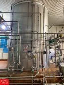 Walker 25,000 Gallon, Jacketed S/S Silo, S/N: VHST-6067-R, with Vertical Agitation, (2) Tri-Clover