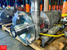 Fristam Centrifugal Pump , Model: FPX3531 with Baldor 7.5 HP 1,760 RPM Motor and 2