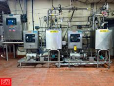 Single Tank S/S Skid Mounted CIP System with 70 Gallon Tank, Fristam Pump, Air Valves and Anderson