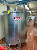 1,200 Gal S/S Single Shell Hinged Lid and APC Air Valves - Rigging Fee: $700