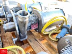 Fristam Centrifugal Pump, Model: FPX-3532, with Baldor 5 HP 3,450 RPM Motor and 2.5