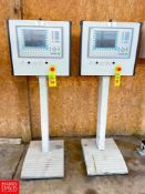 Siemens Multi-Panel HMI's, Model: 277 10 Key with I/O's and Switches, Mounted on Pedestal