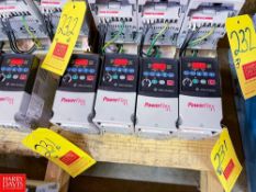 Allen-Bradley 1 HP Powerflex 4 VFD's, Catalog Number: 22A-D2P3N104, Series A
