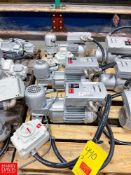 Bauer .75 HP Motors Type BK06�75VH/DOAM84-TF-K311/CSUL with Danfoss Speed Control Gear Reducing Driv