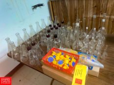 Assorted Glass Flasks and Caps - Rigging Fee: $500