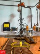 1,000 LB Capacity Drum Weigher with Weigh-Tronix WI-127 Readout, CM Shopstar 600 LB Capacity Hoist