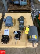 Assorted Motors - Including: Baldor 10 HP 1,475 RPM and Others and NEW Fasco Blower - Rigging