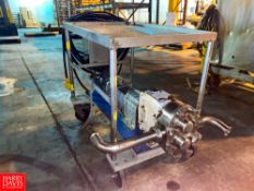 Waukesha Positive Displacement Pump, Model: 30 with Nord GRD Motor, S/S Cart Mounted with Filter -