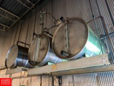 (3) 55 Gallon S/S Barrels with (2) Gast Vacuum Pumps - Rigging Fee: $250