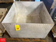 3‘ x 3‘ x 2‘ Depth S/S Diamond Plate Bin - Rigging Fee: $25