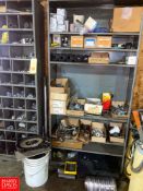 Assorted Electrical Couplers, Glue Machine Parts, Belts and Shelving - Rigging Fee: $25