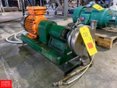 Tri-Clover 5 HP Centrifugal Pump with GRD and 1,750 RPM Motor, Base Mounted and 2.5