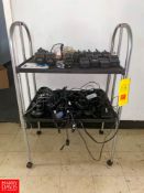 Assorted 2-Way Radios, Batteries and Chargers with Cart - Rigging Fee: $35