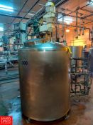 Walker 300 Gallon Jacketed S/S Processor, Model: XJAQ-33, S/N 95/T26A49 with Dual Vertical Agitation