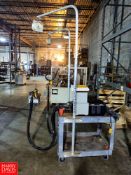 Dynatec Dynamini 2-Head Manual Glue Machine with (2) Retractable Applicators , Cart Mounted -