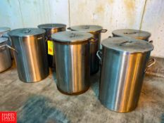 20 Gallon S/S Pots with Lids - Rigging Fee: $125
