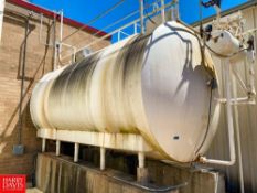 5,500 Gallon Jacketed S/S Cream Tank with Dual Vertical Agitation, Tri-Clover Air Valves, Sensors