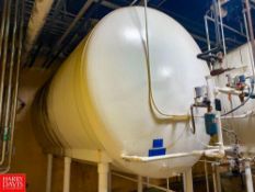 2,000 Jacketed S/S Tank with Vertical Agitation, (2) Air Valves and Sensor