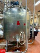 1,000 Gallon Dome-Top Jacketed S/S Processor, Model: 1000, S/N 96433 with APC Air Valve