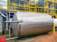 6,000 Gallon S/S Single Shell Dome-Top Dish-Bottom Tank, Manway not Included (Subject to Confirmatio