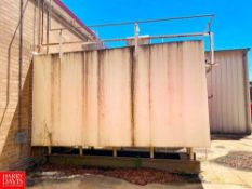 Heil 6,000 Gallon Rectangular Jacketed S/S Cream Tank, S/N 900424 with Vertical Agitation, S/S Front