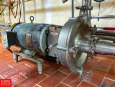 Fristam Centrifugal Pump with Baldor 10 HP 1,770 RPM Motor, Model: FPR3551 and 3