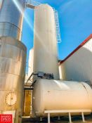 Walker 40,000 Gallon Jacketed S/S Silo, S/N VSHT4391R with SPX and APC Air Valves