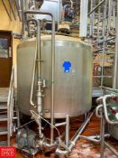 1,000 Gallon Dome-Top Dish-Bottom S/S Tank with Vertical Agitation