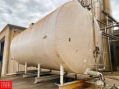 7,000 Gallon Sucrose Tank with S/S Strainer and (2) Butterfly Valves