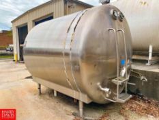 Heil 3,000 Gallon Jacketed Horizontal Storage S/S Tank, S/N 162776