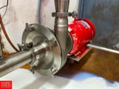 Fristam Centrifugal Pump, Model: FPR3551-250 with 15 HP 1,755 RPM Motor, 3