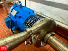 Tri-Clover Centrifugal Pump with 7.5 HP Reliance Motor and 3