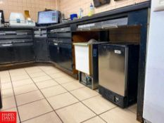 Lab Counters with Acid Resistant Tops, Center Island S/S 2-Bowl Sink and L-Shaped Counter with