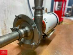 Fristam Centrifugal Pump, Model: FPR 3551-250 with 15 HP 1,775 RPM Motor, 3