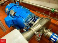 Tri-Clover Centrifugal Pump with 7.5 HP Motor and 3