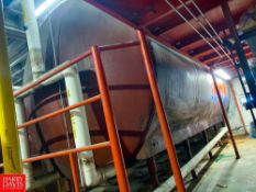 Walker 12,500 Gallon Jacketed Horizontal S/S Tank with S/S Front and Vertical Agitation, Waukesha