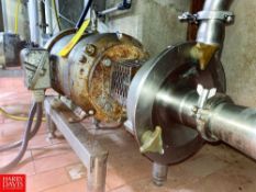 Fristam Centrifugal Pump with Baldor 20 HP 3,525 RPM Motor and 2.5