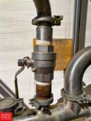 Air Valves, Butterfly Valves, Spring Loaded Check Valves, Ball Vales and Clamps - Rigging Fee: $250