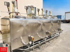 Cherry-Burrell 4 Compartment, 425 Gallon S/S Flavor Tank, Model: ST, S/N: 425-69-509 with S/S Frame