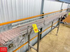 S/S Frame Product Conveyor with Drive and Plastic Tabletop Chain, Dimensions= 154