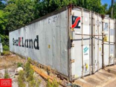 Reefer Plus Sea Land 67,200 LB Capacity Shipping Container, Dimensions = 40' x 10'