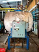 Deaerator Tank with (3) Pumps, Control Panel and Mounted on Skid - Rigging Fee: $1000