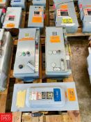 (3) Square D Boxes with Size 0 Starters and Safety Switches