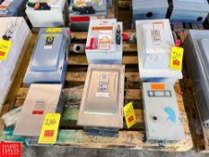Assorted Square D and Other Safety Switches and Starters