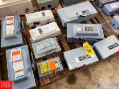 (10) Assorted Square D, Seimens and Gould Safety Switches