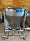 Portable Cone-Bottom S/S Hopper, 54
