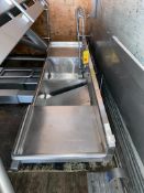 2-Basin S/S Sink with Sprayer, Dimensions = 96