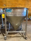 Portable Cone-Bottom S/S Hopper, 54