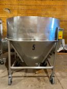 Portable Cone-Bottom S/S Hopper, 54
